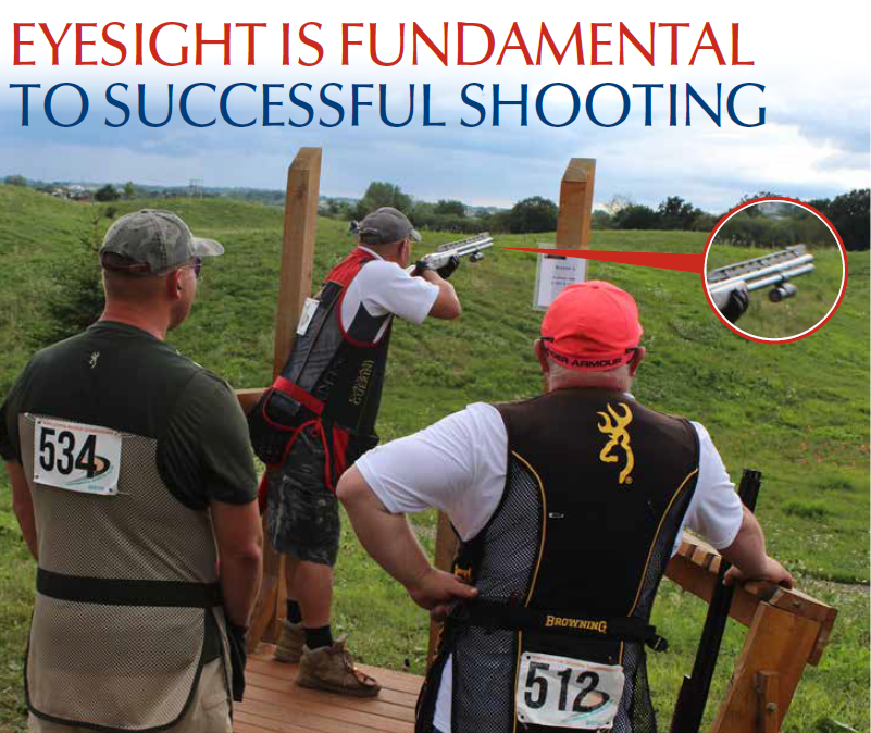 Canadian shooting competitors at a range, highlighting the crucial role of eyesight in hitting targets accurately.