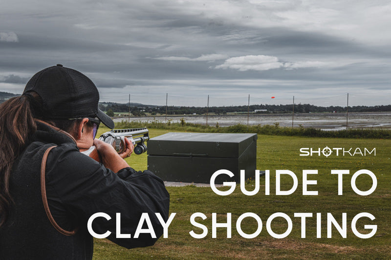 ShotKam guide to clay shooting featuring a woman at a shooting range