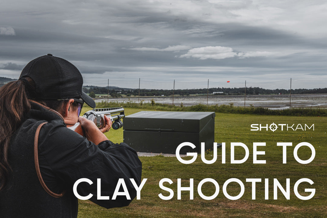 ShotKam guide to clay shooting featuring a woman at a shooting range