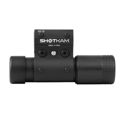 ShotKam Gen 4 Mini from an angle, emphasizing its lens and sturdy construction.