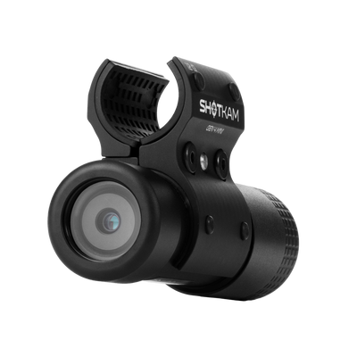 Close-up of the ShotKam Gen 4 Mini, focusing on its lens and secure mounting hardware.