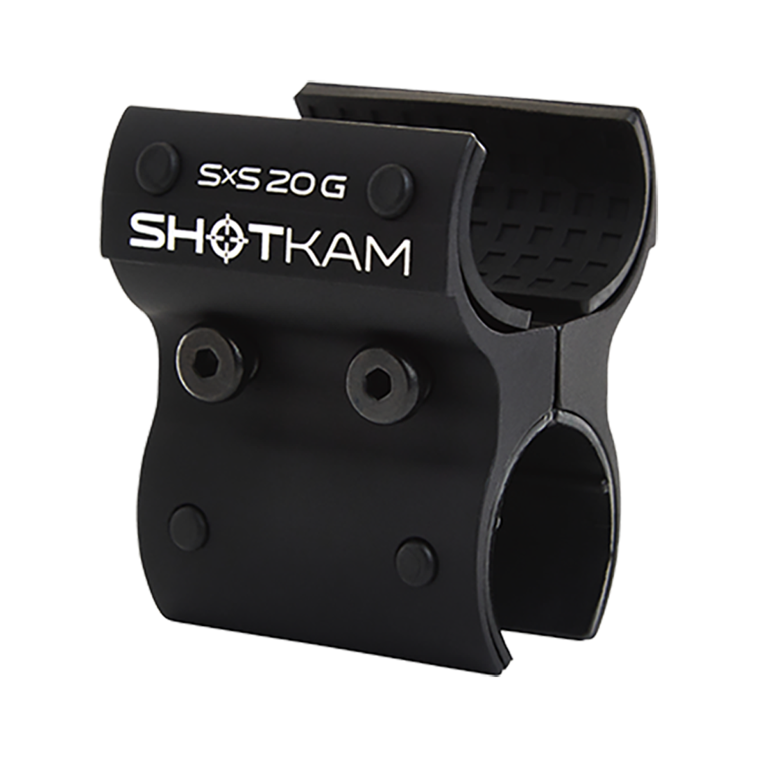 SxS 20 Gauge ShotKam Mount – Built for side-by-side 20 gauge shotguns, this mount secures the Gen 4 Mini ShotKam for stable video capture, ideal for Canadian hunters and shooters.